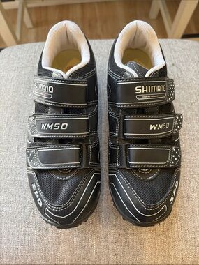 Shimano Womens WM50 Black and White Cycling Sneakers